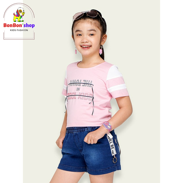(Ảnh Thật 100%) quần đùi jean, quần bò short vải mềm cho bé gái size đại BONSHOP-QJ03