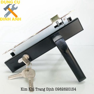 Bộ khóa tay gạt Golking lắp cửa hệ việt pháp, việt ý, cửa nhựa lõi thép, sắt hộp (đen)