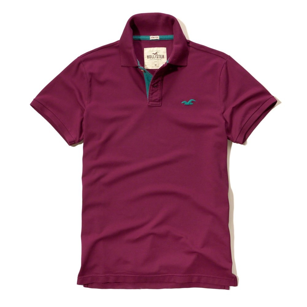 Áo thun nam Hollister HOL-PO159 Stretch Pique Polo Purple