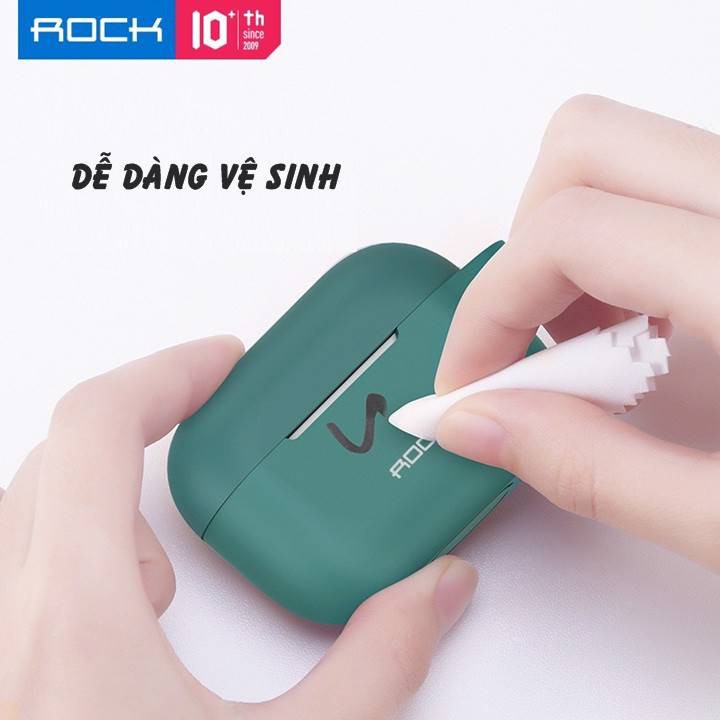 Bao case silicon chống sốc siêu mỏng cho tai nghe Apple Airpods Pro hiệu ROCK RPC-1532 - Hàng chính hãng