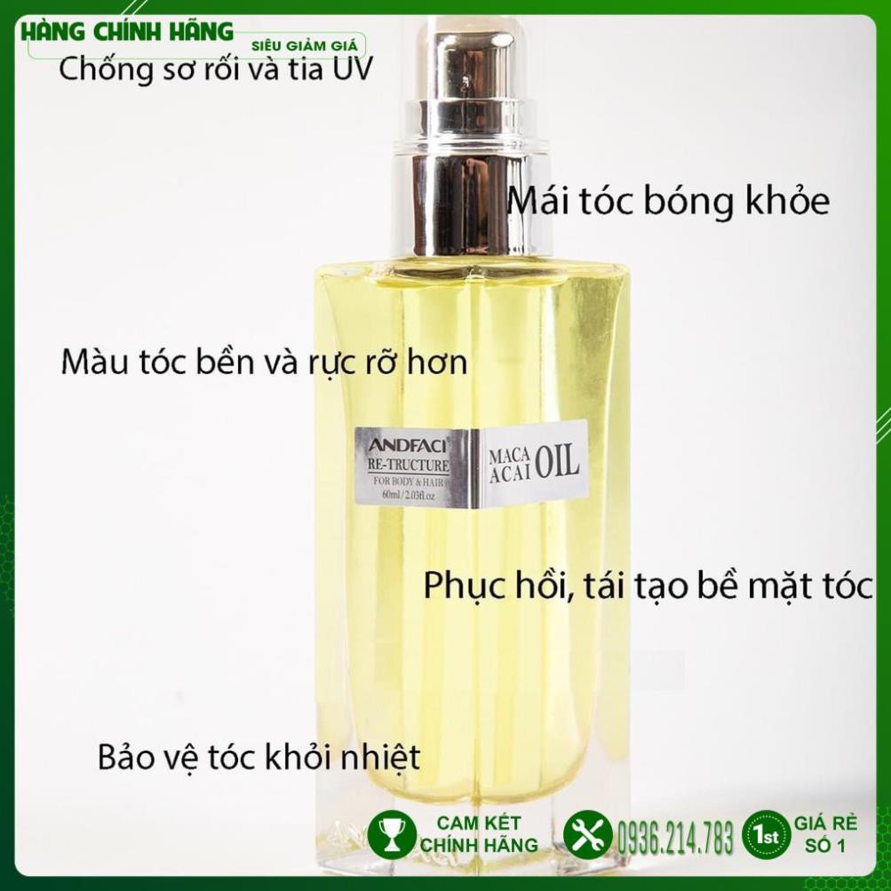 [ANDFACI] Tinh Dầu ANDFACI 60ML, Tinh Dầu dưỡng tóc ANDFACI siêu phân tử,phục hồi hư tổn,làm mềm mượt tóc,hương nước hoa