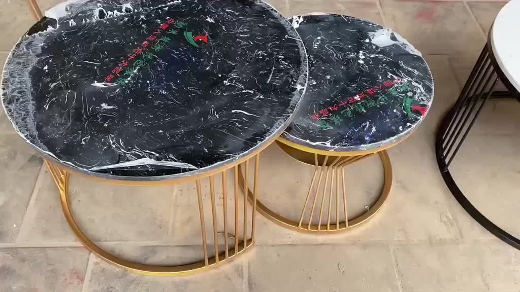 Đơn tỉnh ib shop - Bàn trà sofa phòng khách mặt đá tròn 6 nan sang trọng, hiện đại (bàn nhỏ có ngăn) | BigBuy360 - bigbuy360.vn
