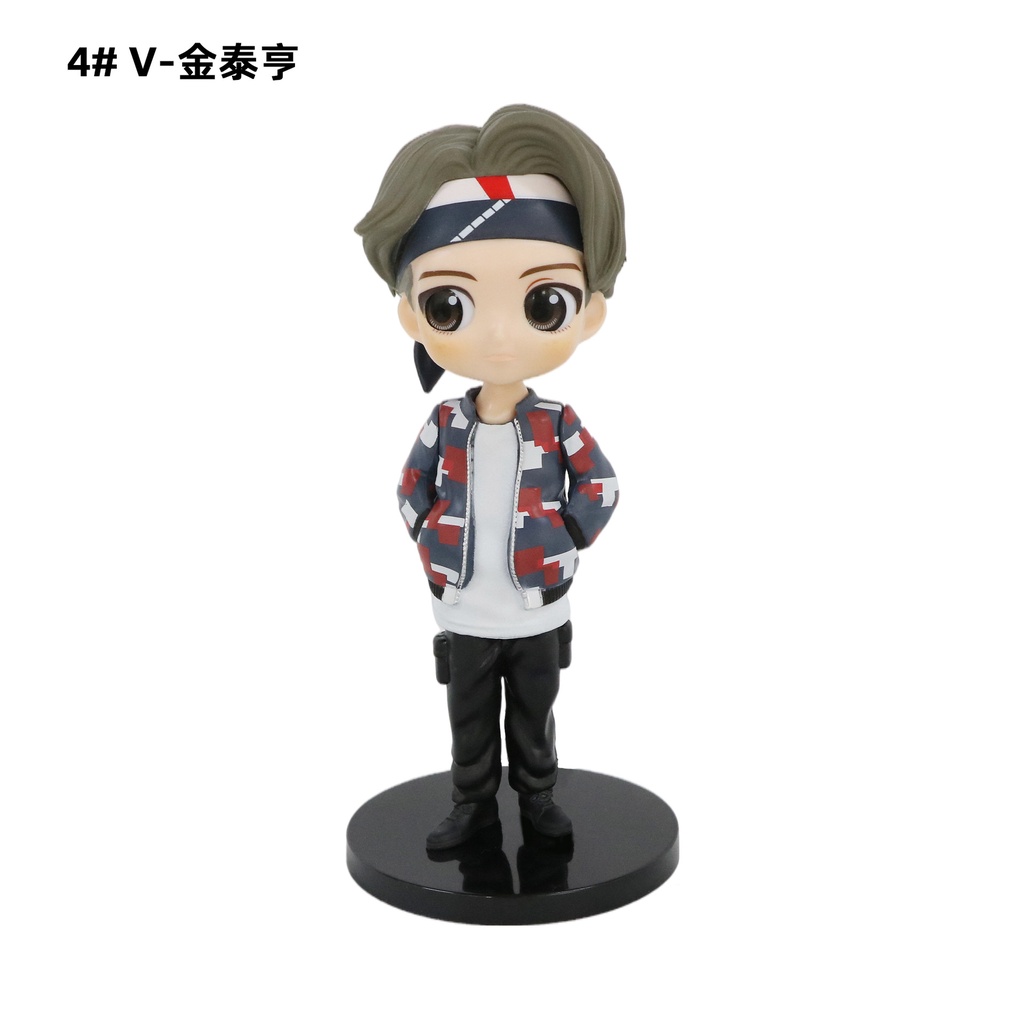 Mô hình thành viên nhóm nhạc BTS V JUNGKOOK JIMIN SUGA mini dùng trang trí bánh