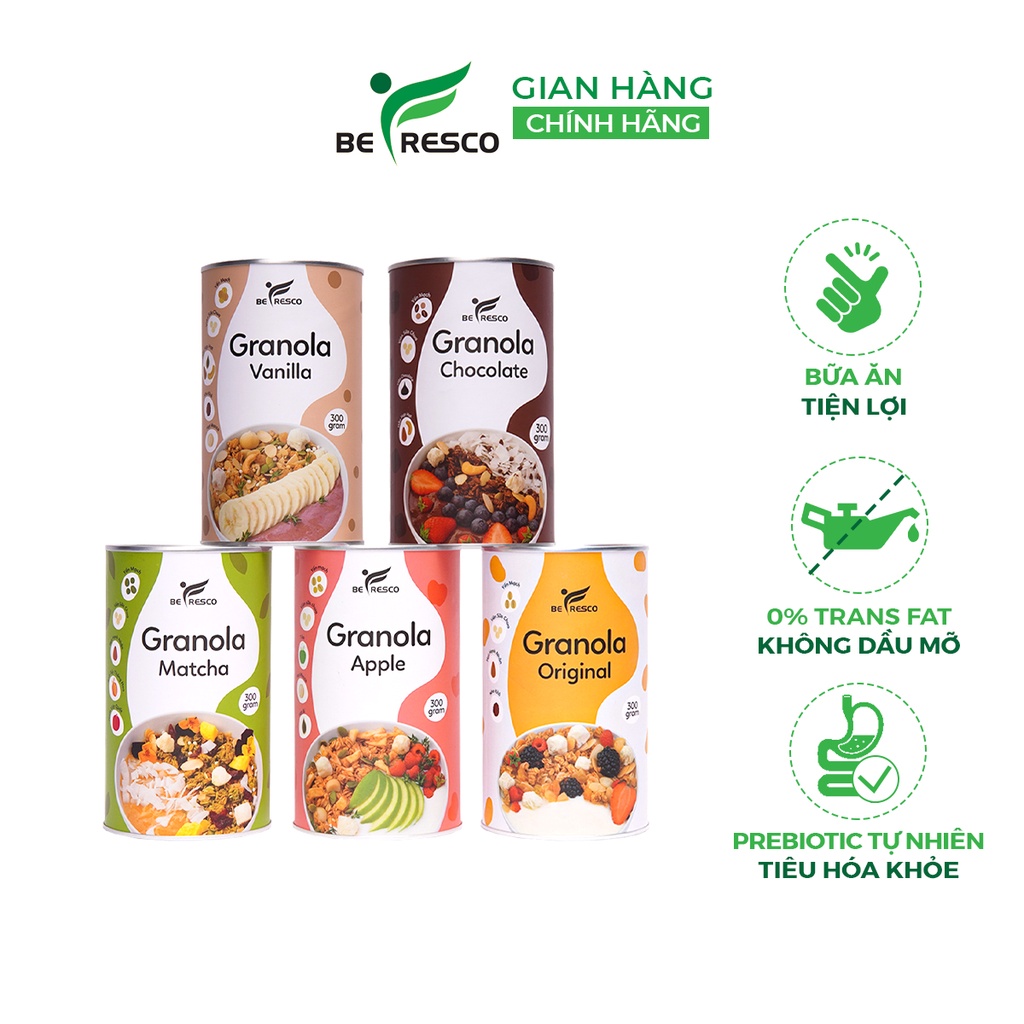Granola siêu hạt Befresco 300g ngũ cốc yến mạch mix hạt dinh dưỡng nhiều hương vị siêu ngon