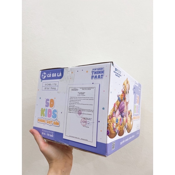 Sỉ 1 thùng  khẩu trang 5D Thịnh phát cho bé từ 0-10 tuổi