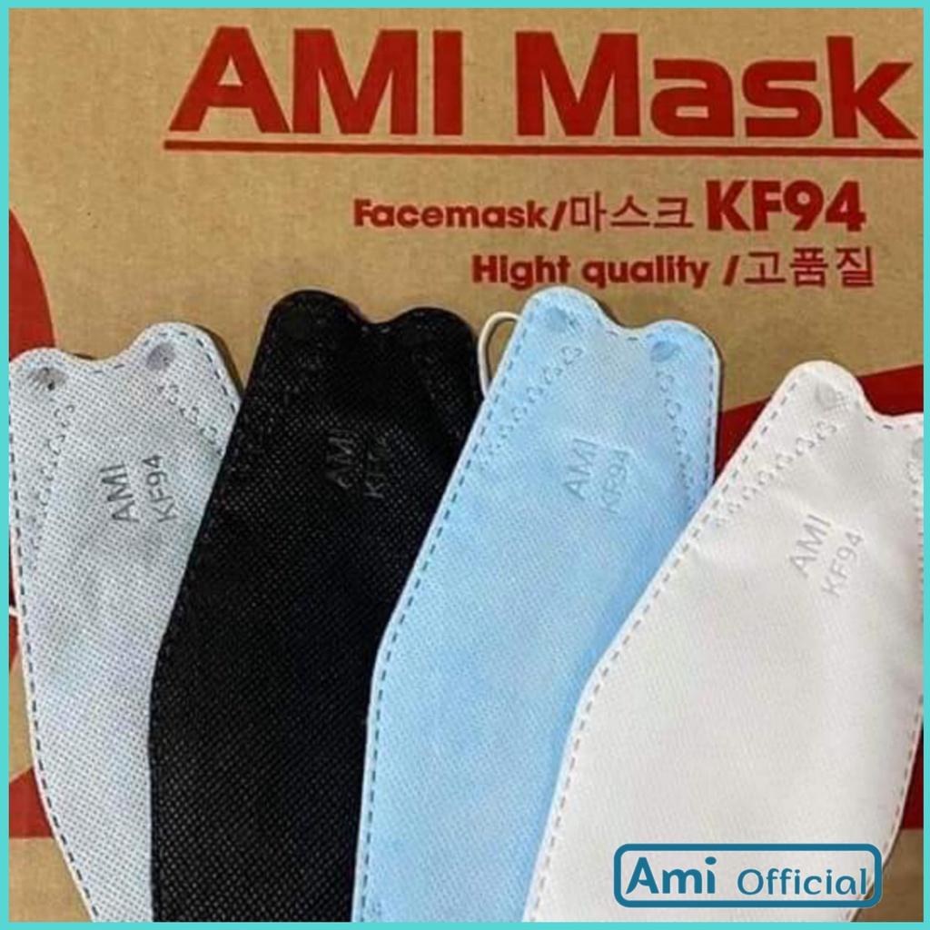 Khẩu trang 4D tiêu chuẩn Hàn quốc KF94 gói 10 chiếc - Ami official