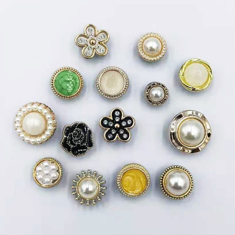 Phụ Kiện Trang Trí Giày Hình Hoa Đính Ngọc Trai Xinh Xắn