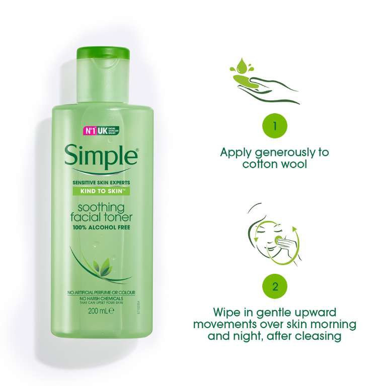 Nước Hoa Hồng Simple Soothing Facial Toner - Chip Skincare