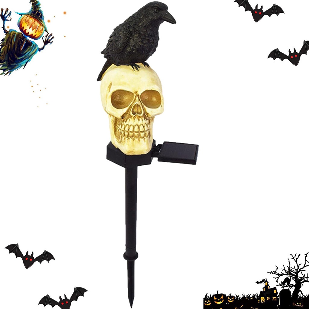 Đèn Năng Lượng Mặt Trời Chống Thấm Nước Hình Bộ Xương Trang Trí Halloween