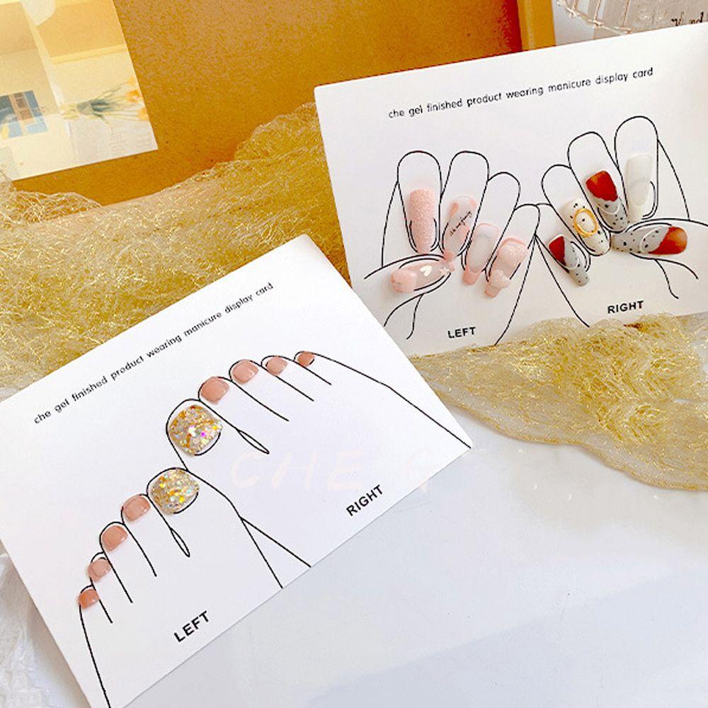 QQMALL Khuôn Giấy Trưng Bày Móng Tay Chân Giả Cho Nữ