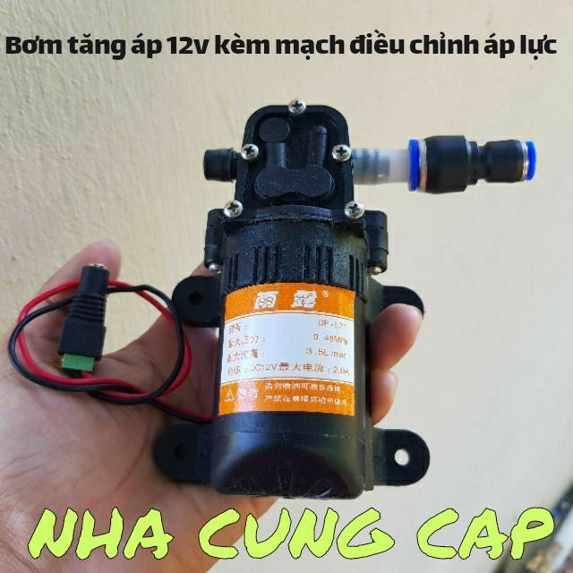 BƠM TĂNG ÁP 12V KÈM MẠCH ĐIỀU CHỈNH ÁP LỰC