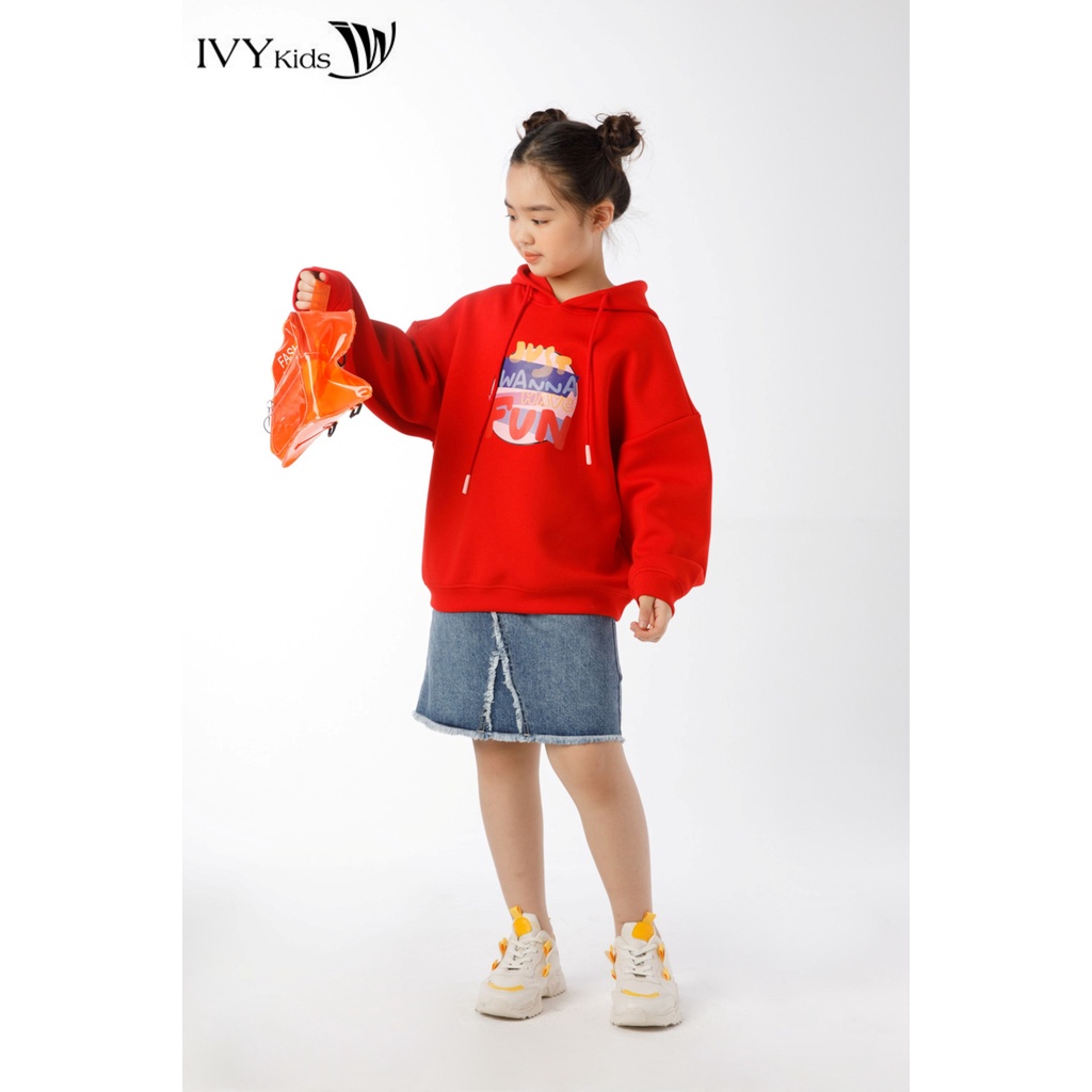 [NHẬP WABRTL5 GIẢM 10% TỐI ĐA 50K ĐH 250K ]Áo hoodie bé gái Just Wanna Have Fun IVY moda MS 59G1471