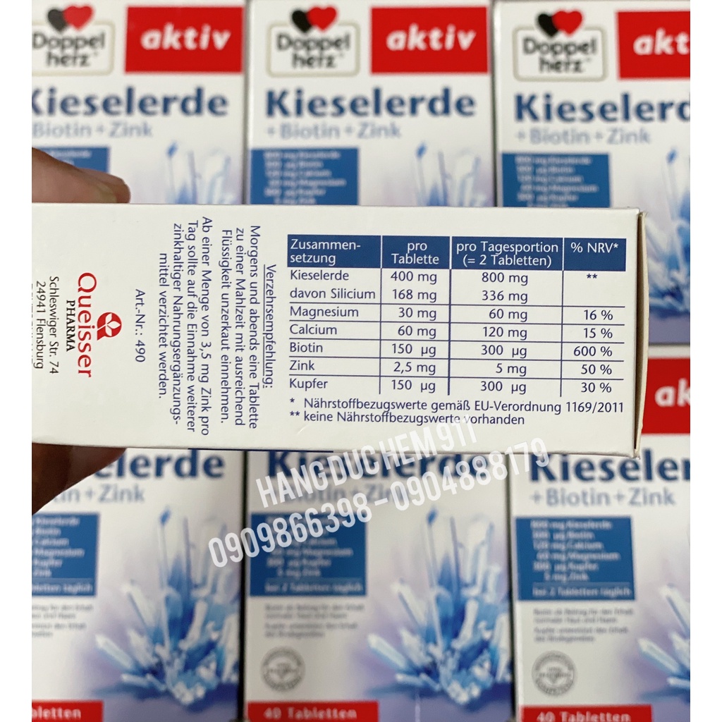 Viên mọc tóc đẹp da Silica Biotin 40 viên nội địa Đức