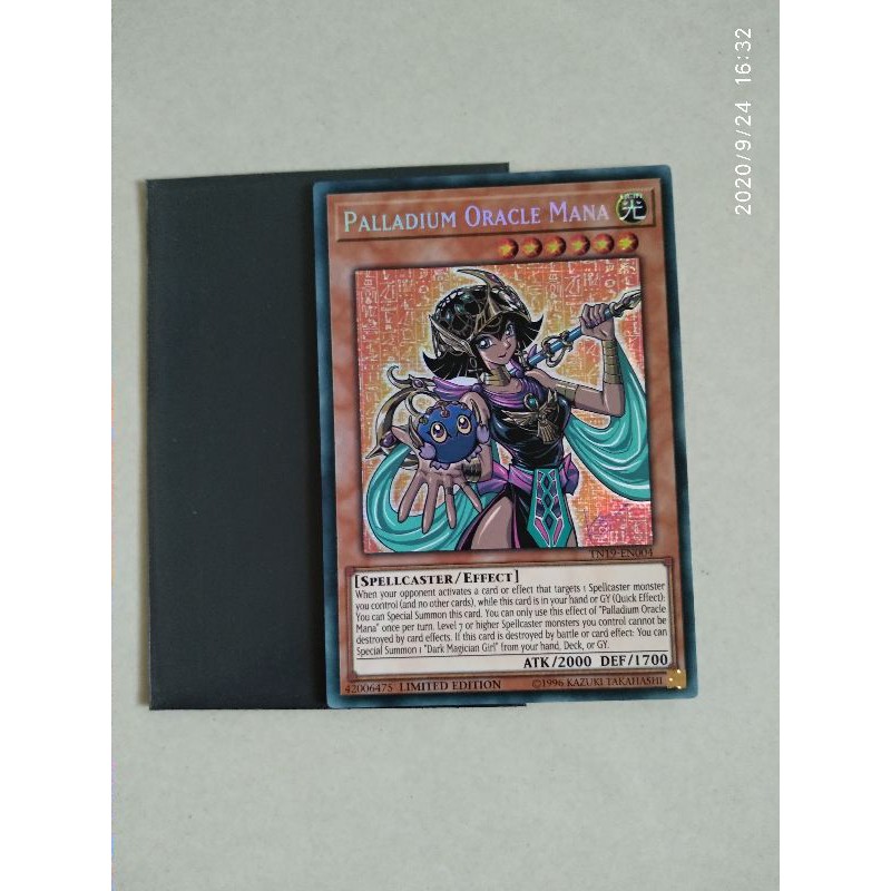 Bài yugioh: Palladium Oracle Mana, Prismatic Secret Rare.