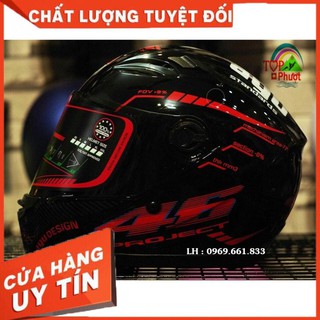 [Uy Tín - Chất Lượng]  Mũ Bảo Hiểm Full face Agu Tem Đỏ Cực Chất