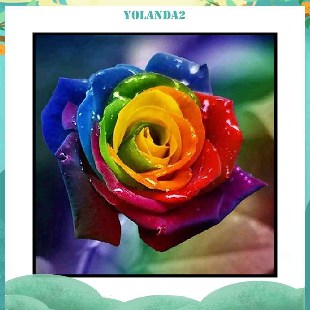 Bộ Tranh Thêu Chữ Thập Hình Hoa Hồng Nhiều Màu Sắc 11CT