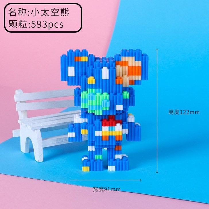Bộ Đồ Chơi Lắp Ráp Mô Hình Gấu Bear brick Mô Hình Cỡ Lớn 12 cm
