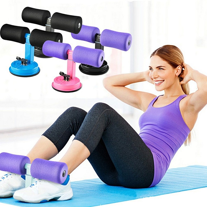 Dụng cụ tập cơ bụng eo gym đồ dùng thể thao tại nhà đa năng có đế hút chân ko trụ chữ T giúp dáng chuẩn eo thon nam nữ