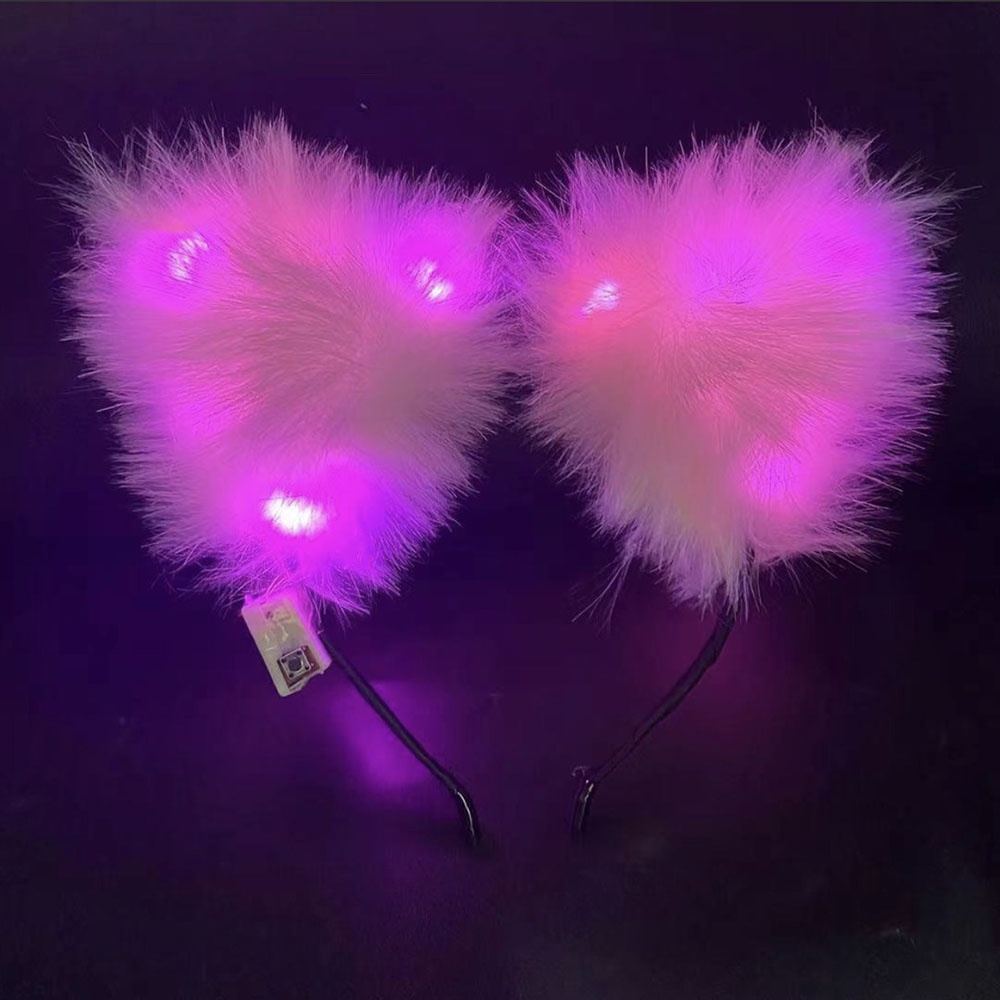 Cài tai mèo lông cosplay sexy có đèn led nhiều màu | BigBuy360 - bigbuy360.vn