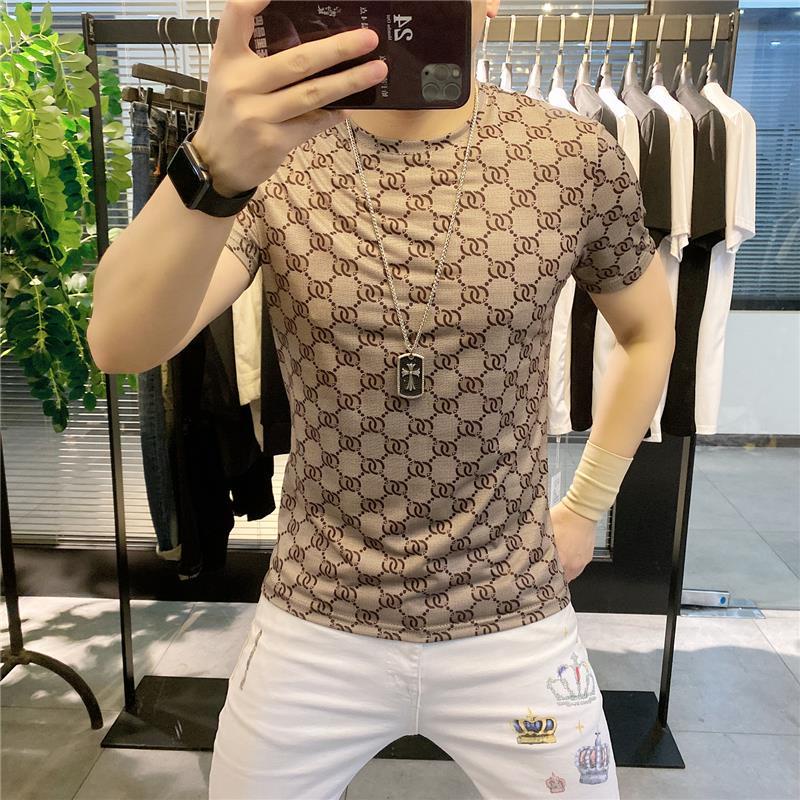 Áo Thun Cotton Tay Ngắn Dáng Ôm Thời Trang Mùa Hè Hàn Quốc Cho Nam Giới