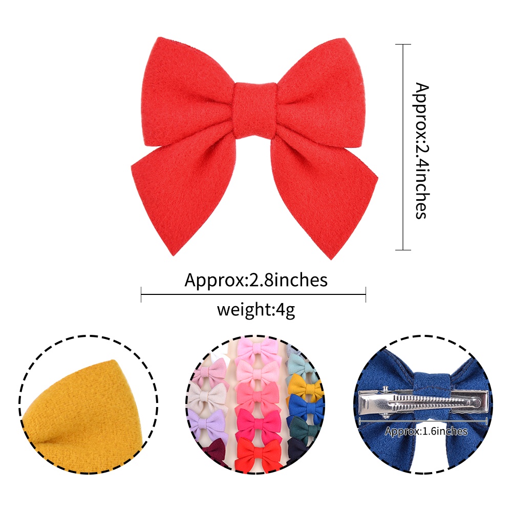 KIDSBOWS Set 4 Kẹp Tóc Hình Nơ Dễ Thương Cho Bé Gái