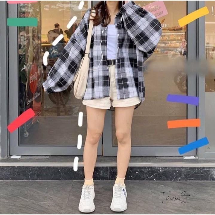 [Mã FAST10KT4 giảm 10K đơn bất kỳ] ÁO SƠ MI KẺ CARO ULZZANG / ÁO SƠ MI FORM RỘNG OVERSIZE HOT | BigBuy360 - bigbuy360.vn