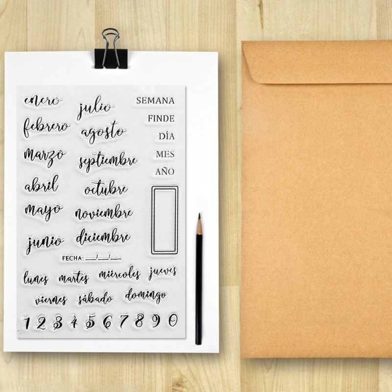 Con Dấu Silicon Trong Suốt In Tây Ban Nha Dùng Để Trang Trí Thiệp Mời Tiệc