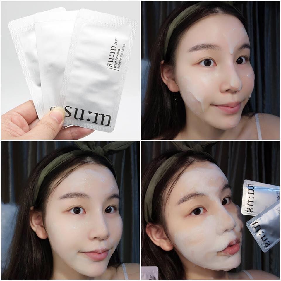 Mặt Nạ Sủi Bọt Thải Độc Trắng Da Sum37 Bright Award Bubble-De Mark