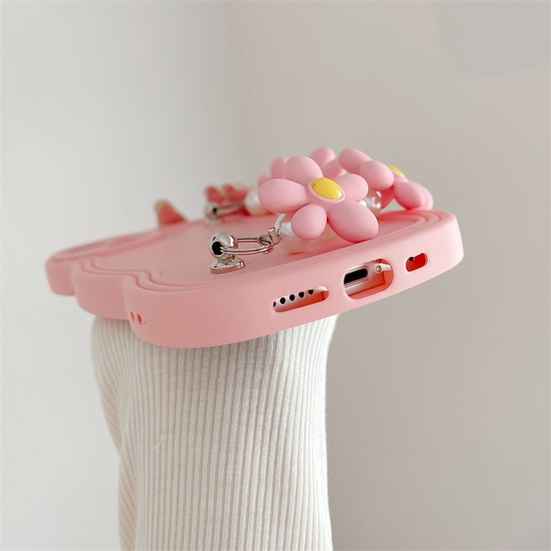 Ốp Điện Thoại TPU Silicon Mềm Họa Tiết Gợn Sóng Phối Chuỗi Hạt Gồm 5 Màu Cho iPhone 13 12 11 Pro Max X Xs Max XR