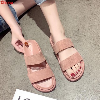 Dép quai ngang dán chống trượt phong cách Hàn Quốc dành cho nữ