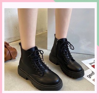 Boots Nữ 2 Khóa Kéo, Giày Boot Đế Chiến Binh Ngầu Bôt Ullzang Basic