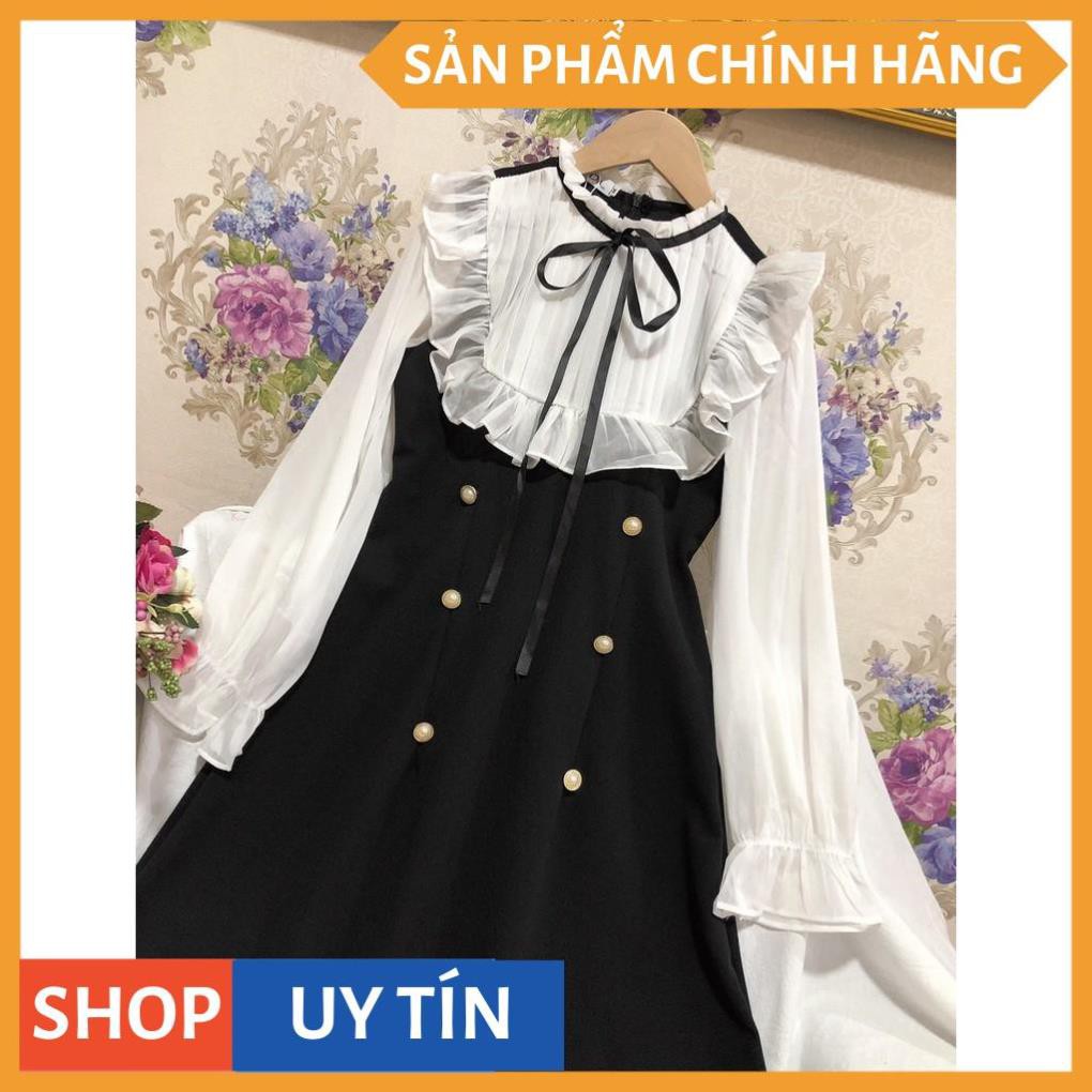Đầm tiểu thư tay dài xinh yêu đi tiệc cưới, đi cà phê đi chơi siêu dễ thương sang trọng - Thời Trang VADA - V3 | BigBuy360 - bigbuy360.vn