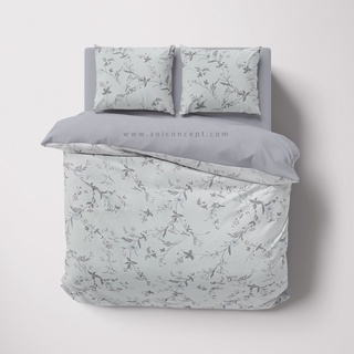 Trọn Bộ - 5 Món Ra Giường Lụa Tencel [ Lilies of the Valley ] Cao Cấp
