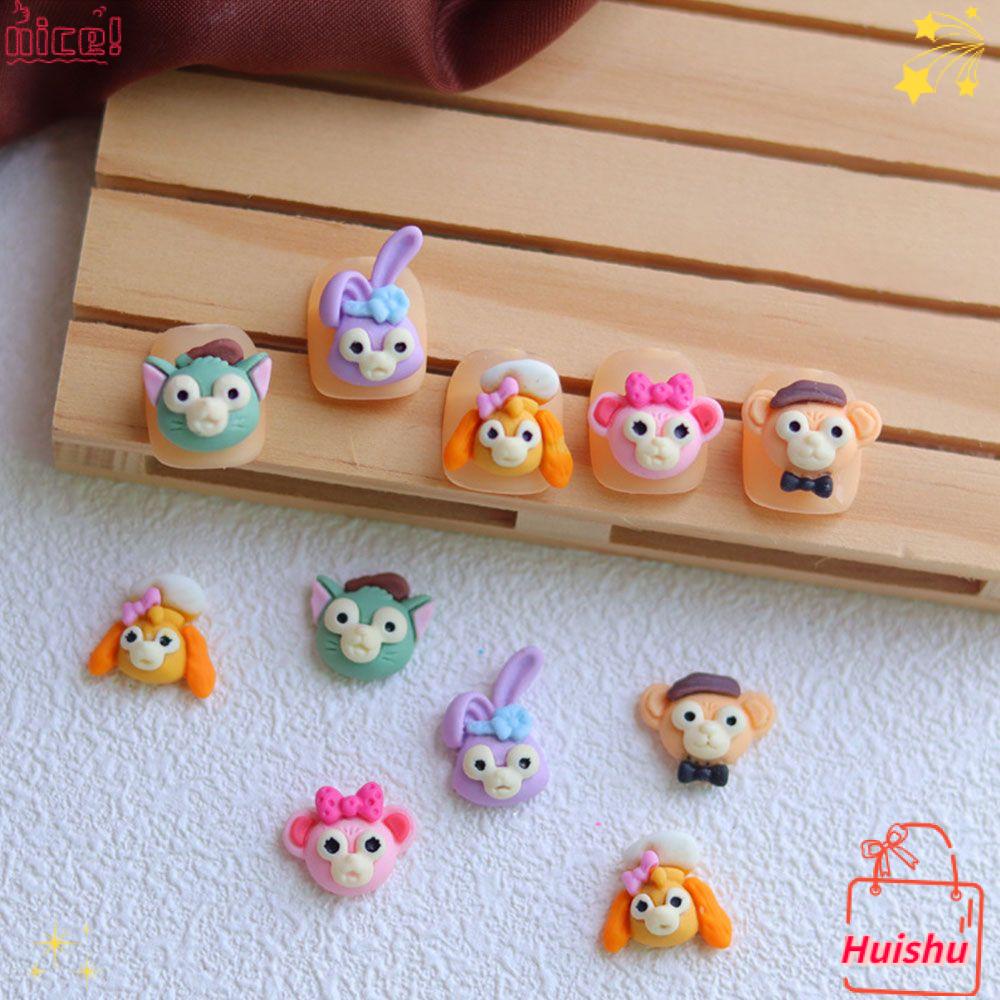 Hs Set 10 Móng Tay Giả Hình Thỏ 3D Dễ Thương Cho Bé Gái