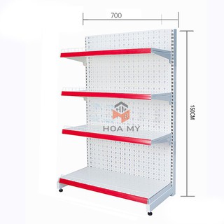 Kệ siêu thị tôn đục lỗ Cao 150cm