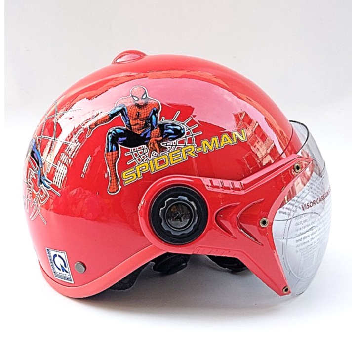 Mũ Bảo Hiểm Trẻ Em Có Kính Nửa Đầu - Dành Cho Bé Tư 4-10 Tuổi - Ata - Bảo Hành 12 Tháng