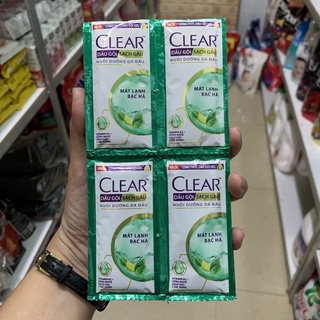 Dầu gội clear bạc hà dây 10 gói x 6g
