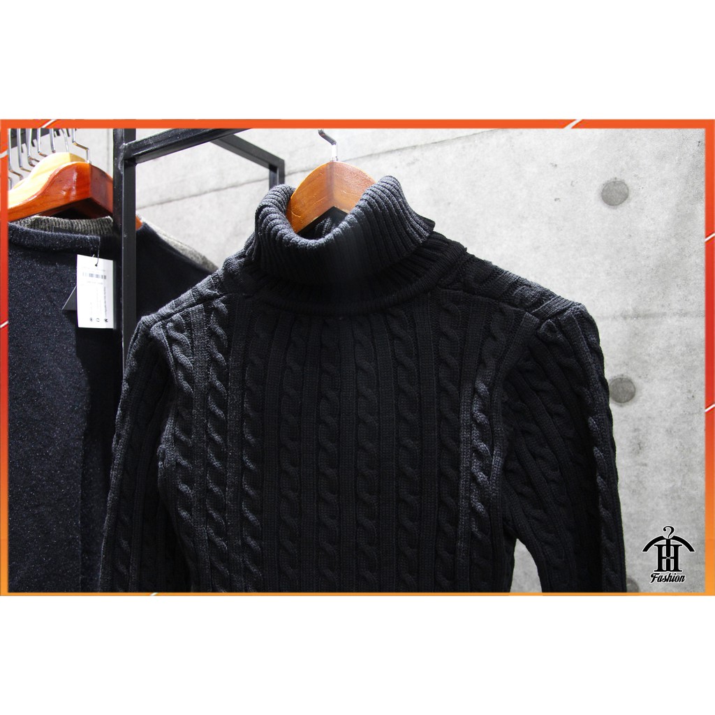 Áo len nam cổ lọ vặn thừng sợi len dày dặn ấm áp kiểu dáng hàn quốc AL114 | BigBuy360 - bigbuy360.vn