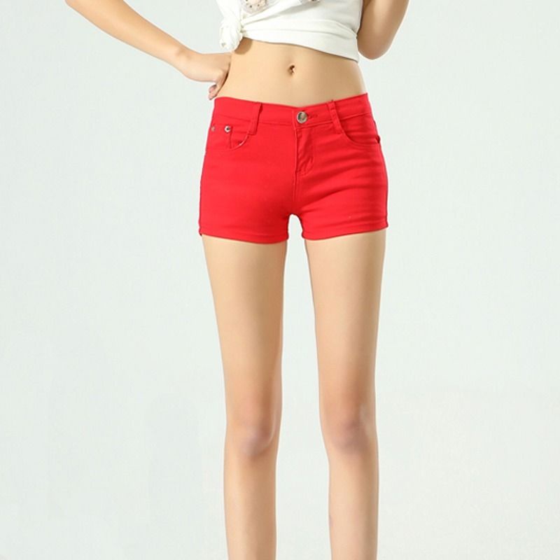 Quần Short Jean 98% cotton Lưng Vừa Thời Trang Mùa Hè Hàn Quốc 2022