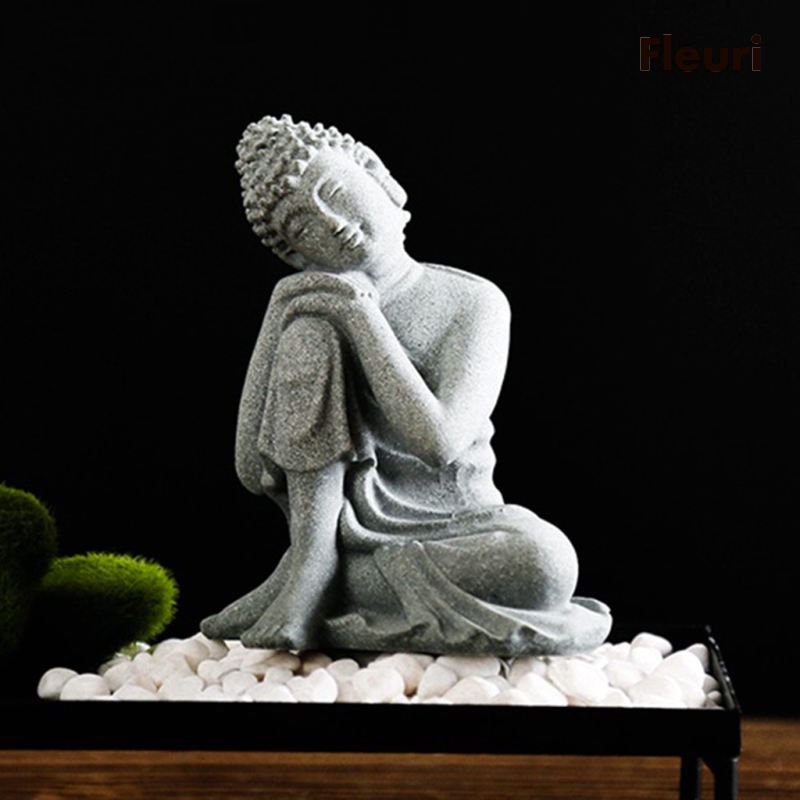 Tượng Phật ngồi bằng resin trang trí nhà ở/văn phòng
