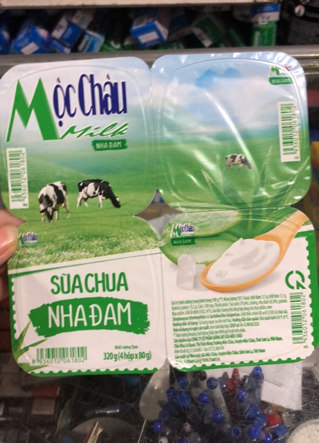 Sữa Chua Nha Đam Mộc Châu Milk Lốc 4 Hộp x80g