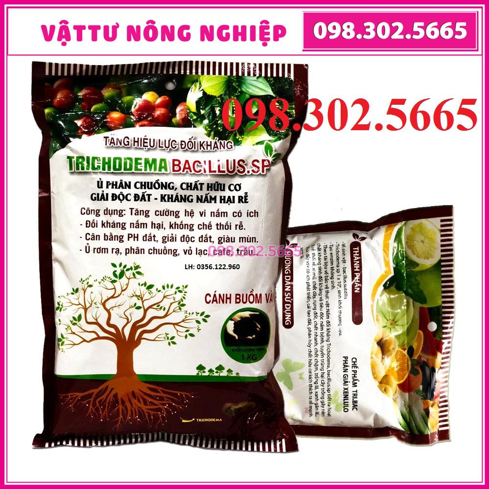 [Rẻ vô địch] NẤM ĐỐI KHÁNG TRICHODERMA-BACILLUS.SP GÓI 1KG chất lượng.