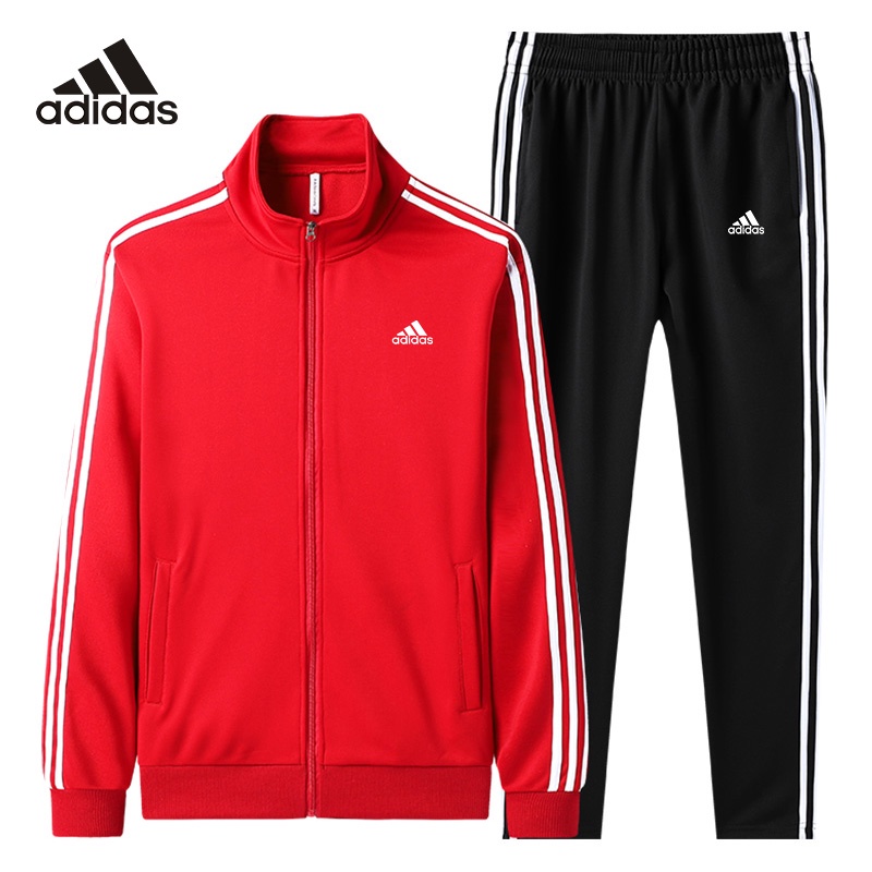 Adidas Set Đồ Thể Thao Hai Mảnh Gồm Áo Hoodie Nhanh Khô Và Quần Dài Thể Thao Thoáng Khí Cho Nam