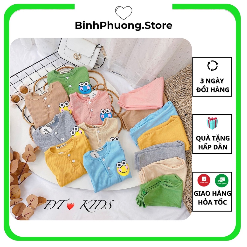 Bộ Len Tăm Dài Tay Thu Đông Cho Bé Trai Gái Minky Mom 1 2 3 4 5 Tuổi Binhphuong.Store