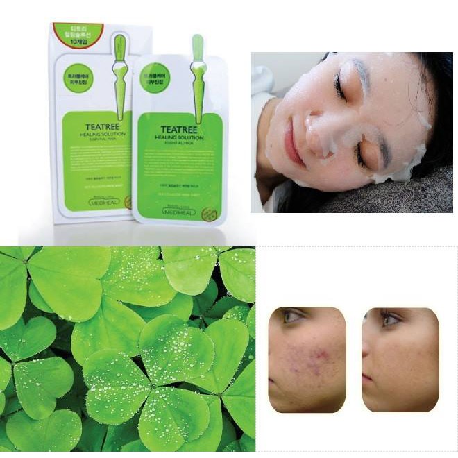 Mặt Nạ Tinh Chất Tràm Trà Mediheal Tea Tree Care Solution Essential Mask Ex Ngăn Ngừa Mụn 24ml