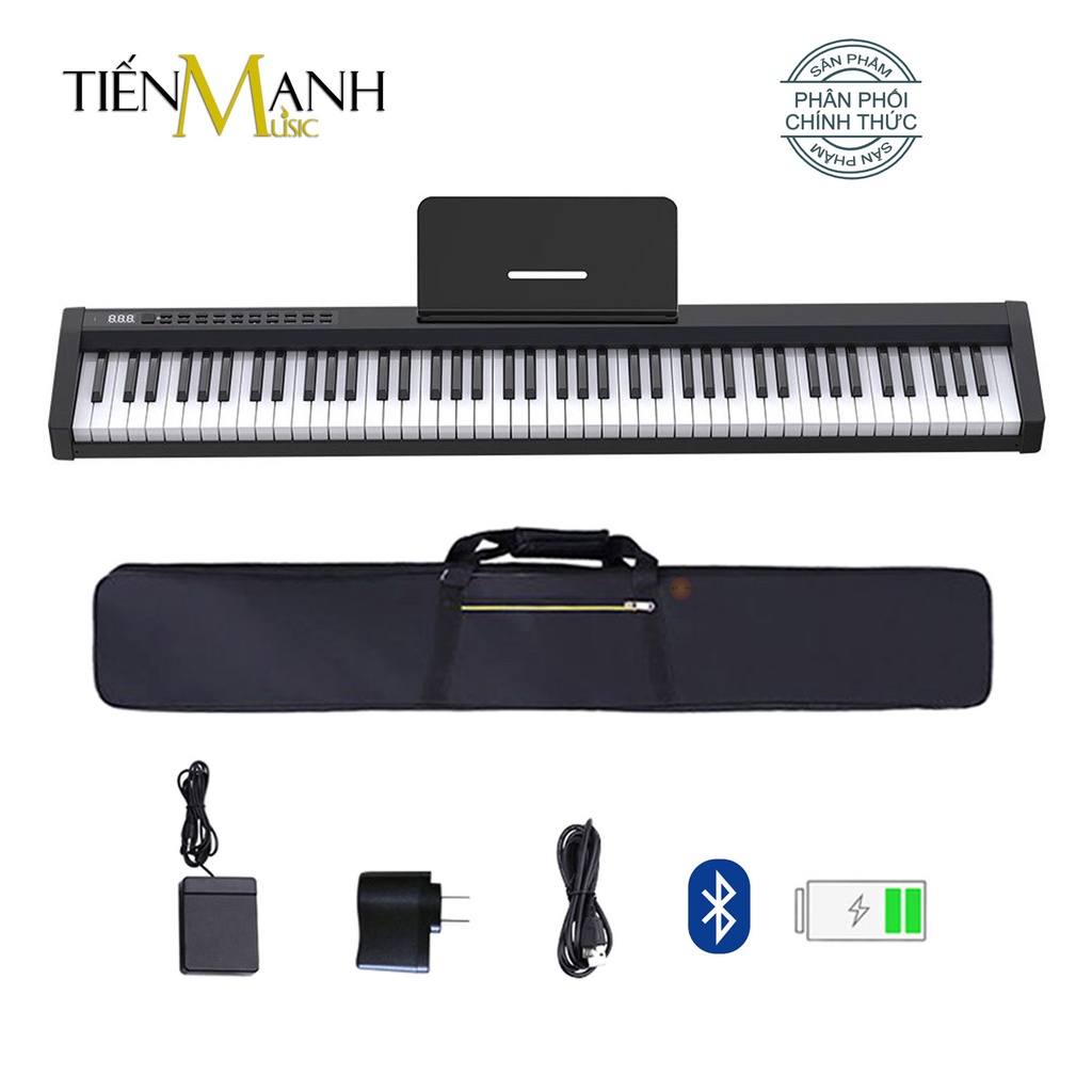 [New Model] Đàn Piano Điện Konix PH88CL - 88 Phím nặng Cảm ứng lực Có Loa, Bluetooth, Pin Sạc PH88