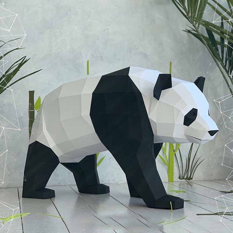 HOT! Bộ sưu tập Mô hình giấy 3D Papercraft Gấu trúc Panda siêu ngộ nghĩnh trang trí không gian