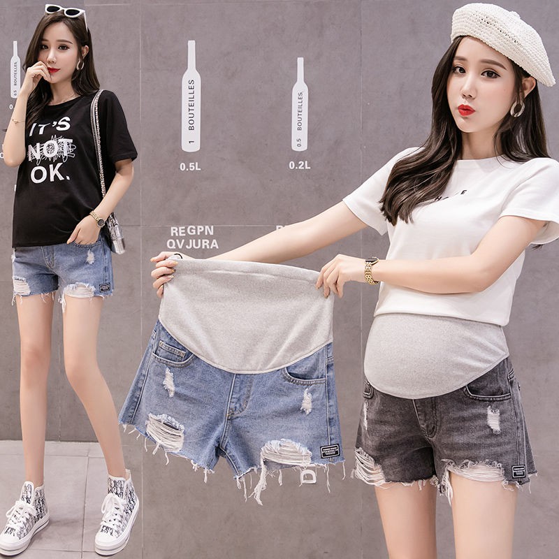 Quần Short Jeans Thoải Mái Cho Bà Bầu