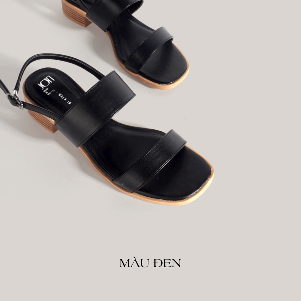 Giày Xăng Đan Nữ JOTI Felicia Sandals 3305VN3 - Mũi Vuông Quai Hậu Đế Thấp Cao 3cm Da Mờ - Mang Du Lịch Dạo Phố