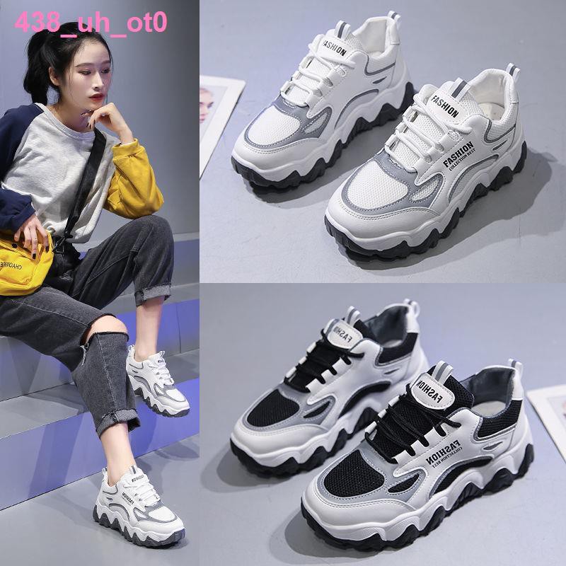 Giày nữ thời trangdaddy shoes nữ ins triều mùa hè 21 kiểu mới hot style lưới đỏ super fire wave platform sneakers1